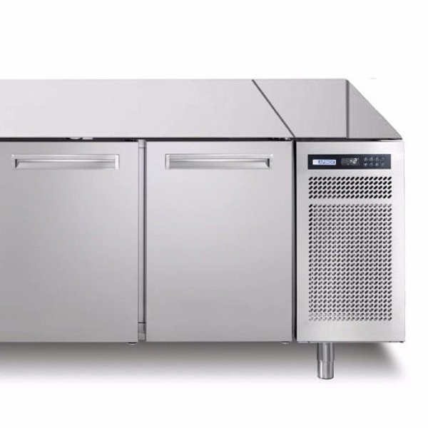 Koelwerkbank | SPRING | 550L | 4 Deuren (1/1 GN) | -2°C/+7°C | Geforceerd | 0.25kW | Zonder Werkblad | 2182x690x800(h)mm