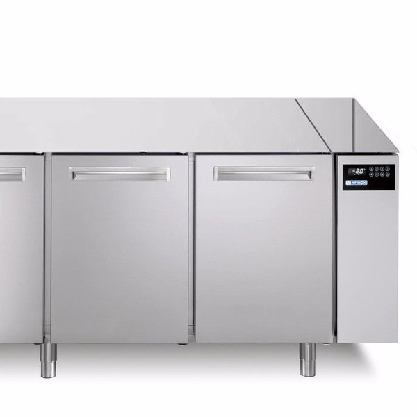 Koelwerkbank | SPRING | 640L | 4 Deuren (1/1 GN) | -2°C/+7°C | Geforceerd | 0.25kW | Zonder Werkblad | 2182x690x850(h)mm