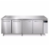 Afinox Bakkerij Koelwerkbank | SPRING | 770L | 4 Deuren (EN600x400) | Voor Externe Koelunit | 2420x800x850(h)mm