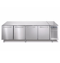 Afinox Koelwerkbank | SPRING | 770L | 4 Deuren (EN600x400) | -2°C/+7°C | Geforceerd | 0.25kW | Zonder Werkblad | 2560x790x800(h)mm