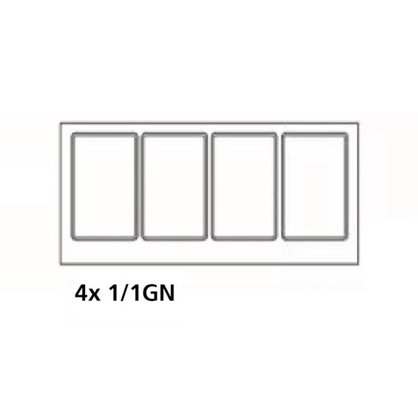 Saladette | STANDARD LINE | 428L | 2 Deuren (EN600x400) | Boven 4x 1/1 GN | -2°C/+8°C | Geforceerd | Glasopstand + Snijblad | 1510x800x860/1365(h)mm