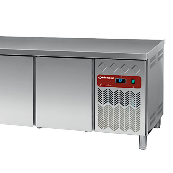 Bakkerij Koelwerkbank | EURONORM LINE | 760L | 4 Deuren (EN600x400) | 0°C/+8°C | Geventileerd |0.52kW | 2542x800x880/900(h)mm