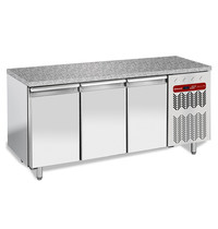 Diamond Koelwerkbank | Energiezuinig | 550L | 3 Deuren (EN600x400) | -2°C/+8°C | Geforceerd | 0.36kW | Natuursteen Werkblad | 2030x800x880/900(h)mm
