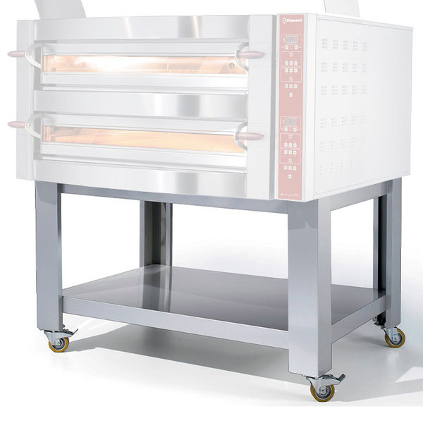 Pizzaoven Onderstel | Diamond DIA-GDX8/35-DP | 4 Zwenkwielen (2 Geremd) | 1180x950x900(h)mm