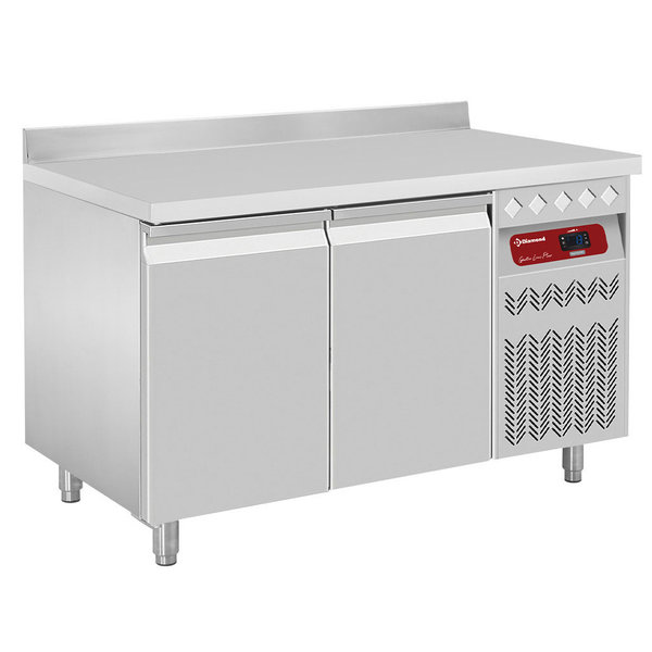 Koelwerkbank | 260L | 2 Deuren (1/1 GN) | -2°C/+8°C | Geventileerd | 0.27kW | Achteropstand | 1320x700x850/985(h)mm