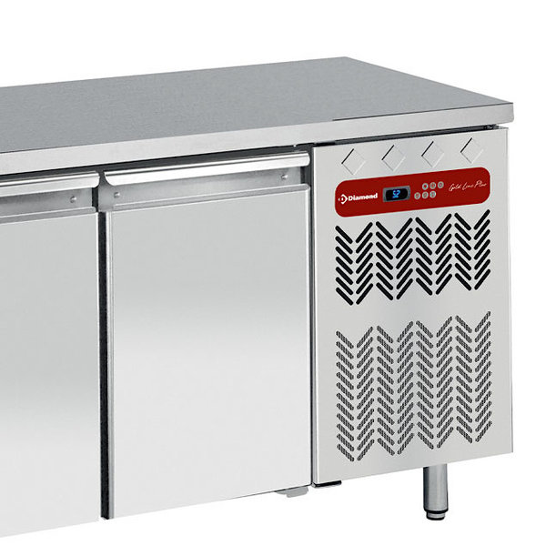 Koelwerkbank | Energiezuinig | 260L | 2 Deuren (1/1 GN) | -2°C/+8°C | Geforceerd | 0.36kW | 1355x700x880/900(h)mm