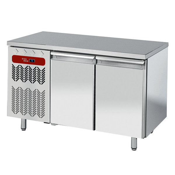 Koelwerkbank | Energiezuinig | 260L | 2 Deuren (1/1 GN) | -2°C/+8°C | Geforceerd | 0.36kW | 1355x700x880/900(h)mm