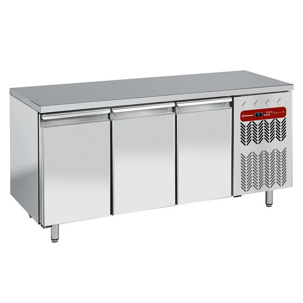 Bakkerij Koelwerkbank | Energiezuinig | 550L | 3 Deuren (EN600x400) | -2°C/+8°C | Geforceerd | 0.36kW | 2030x800x880/900(h)mm