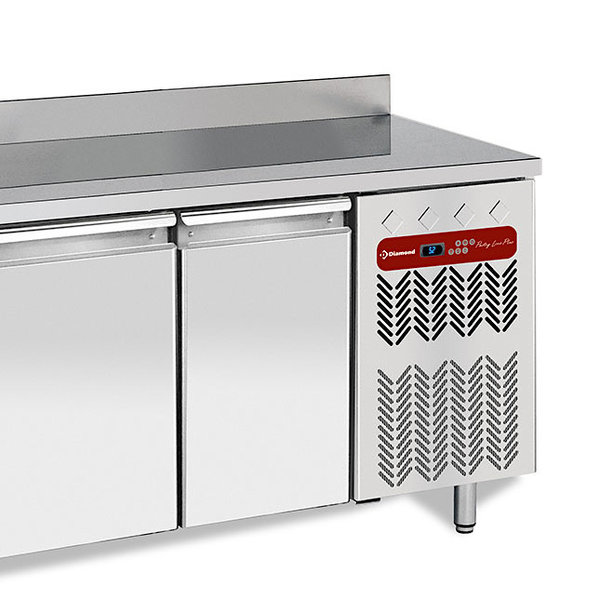 Bakkerij Koelwerkbank | Energiezuinig | 760L | 4 Deuren (EN600x400) | -2°C/+8°C | Geforceerd | 0.36kW | Achteropstand | 2550x800x880/1000(h)mm
