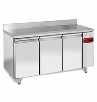 Diamond Koelwerkbank | 550L | 3 Deuren (EN600x400) | Voor Externe Koelunit | Achteropstand | 1820x800x880/1000(h)mm