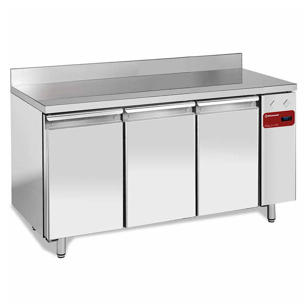 Bakkerij Koelwerkbank | 550L | 3 Deuren (EN600x400) | Voor Externe Koelunit | Achteropstand | 1820x800x880/1000(h)mm