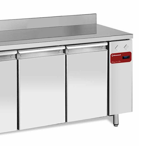 Bakkerij Koelwerkbank | 760L | 4 Deuren (EN600x400) | Voor Externe Koelunit | Achteropstand | 2340x800x880/1000(h)mm