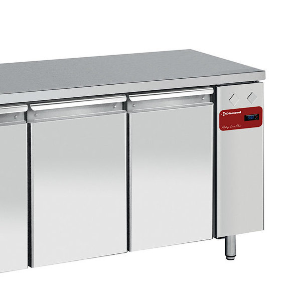Bakkerij Koelwerkbank | 760L | 4 Deuren (EN600x400) | Voor Externe Koelunit | 2340x800x880/900(h)mm