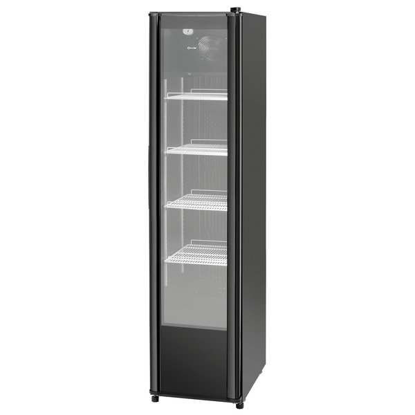 Koelkast | Smal Model | 300L | Zwart | +2°C/+8°C | Geforceerd | 0.3kW | Wielen | 440x705x1865(h)mm