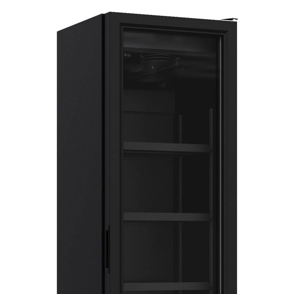 Drankenkoeling | 221L | Zwart | +4°C/+10°C | Statisch + Ventilator | Wielen | 450x497x1881(h)mm