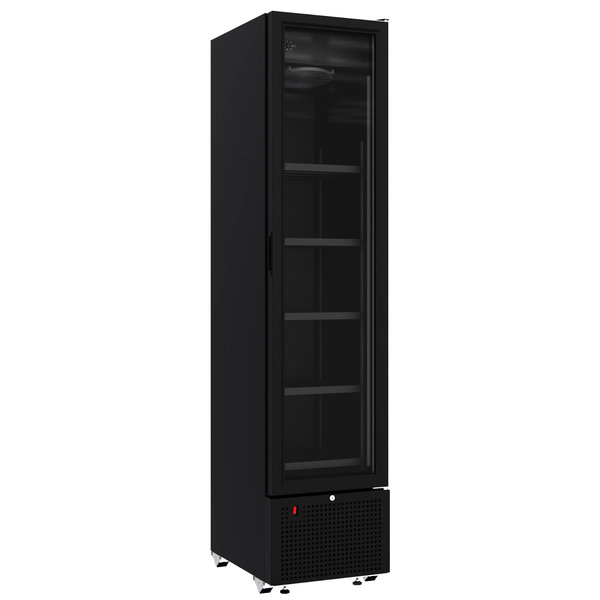 Drankenkoeling | 348L | Zwart | +4°C/+10°C | Statisch + Ventilator | Wielen | 450x656x2024(h)mm