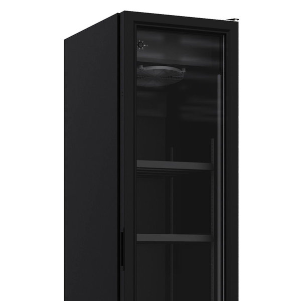 Drankenkoeling | 348L | Zwart | +4°C/+10°C | Statisch + Ventilator | Wielen | 450x656x2024(h)mm