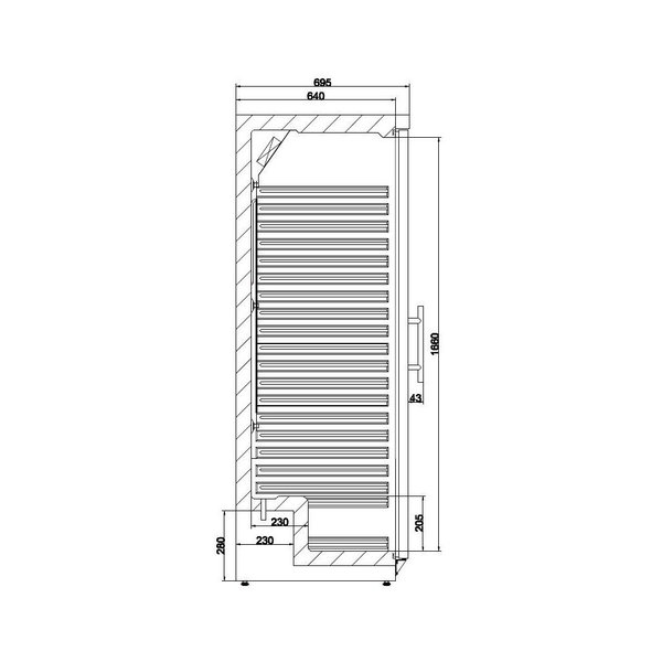 Koelkast | 630L (2/1 GN) | Wit | +2°C/+8°C | Statisch + Ventilator | 777x695x1895(h)mm