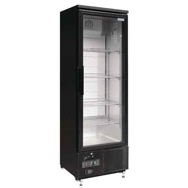 Koelkast | 307L | Zwart | +2°C/+8°C | Geventileerd | 0.3kW | Wielen | 600x514x1872(h)mm