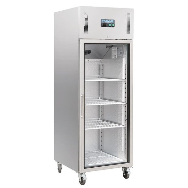 Koelkast | 600L (2/1 GN) | RVS | +2°C/+8°C | Geventileerd | 0.3kW | Wielen (Geremd) | 680x800x2010(h)mm