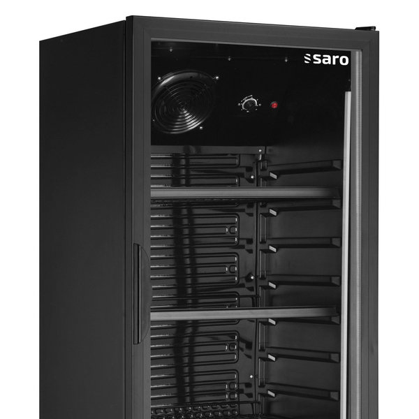 Koelkast | 360L | Zwart | 0°C/+10°C | Statisch + Ventilator  | Wielen | 620x635x1732(h)mm