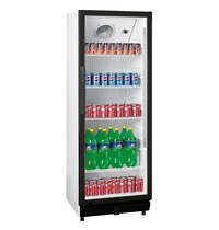 Saro Drankenkoeling | Laag Model | 230L | Zwart/Wit | +2°C/+10°C | Geventileerd | 0.18kW | Wielen | 530x635x1442(h)mm