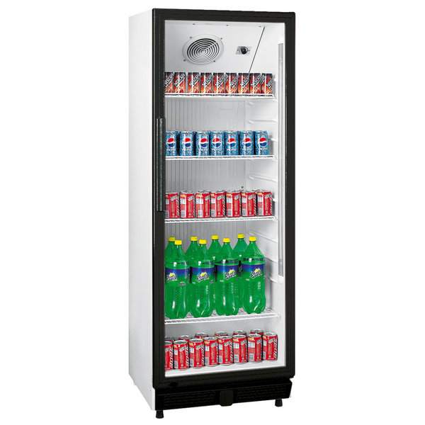 Drankenkoeling | 230L | Zwart/Wit | 0°C/+10°C | Statisch + Ventilator | Wielen | 530x635x1442(h)mm
