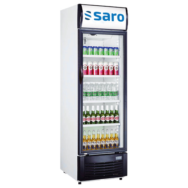 Drankenkoeling | 382L | Zwart/Wit | 0°C/+10°C | Geventileerd | 0.18kW | Wielen | 620x630x1935(h)mm
