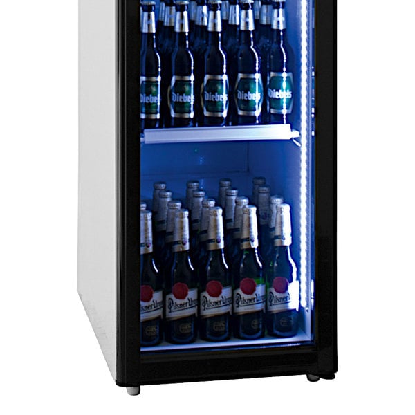 Drankenkoeling | 301L | Wit/Zwart | +2°C/+8°C | Statisch + Ventilator | Wielen (Geremd) | 448x680x1900(h)mm