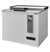 Saro Koelkist met Werkblad | Wit | 279L | Flesopener + Opvangbak | +2°C/+8°C | Geventileerd | 2 Schuifdeksels (Dicht) | Wielen (Geremd) | 935x687x888(h)mm