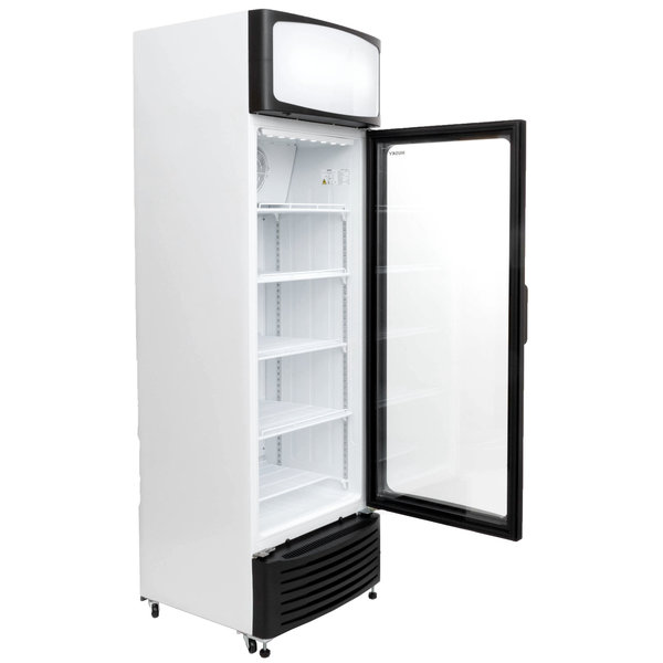 Koelkast | 397L | Zwart/Wit | 0°C/+10°C | Geforceerd | Wielen | 660x700x2135(h)mm