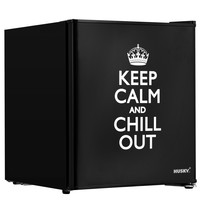 Husky Minibar | 50L | Zwart + Keep Calm Print | 0°C/+10°C | Statisch | 0.05kW | 430x470x510(h)mm