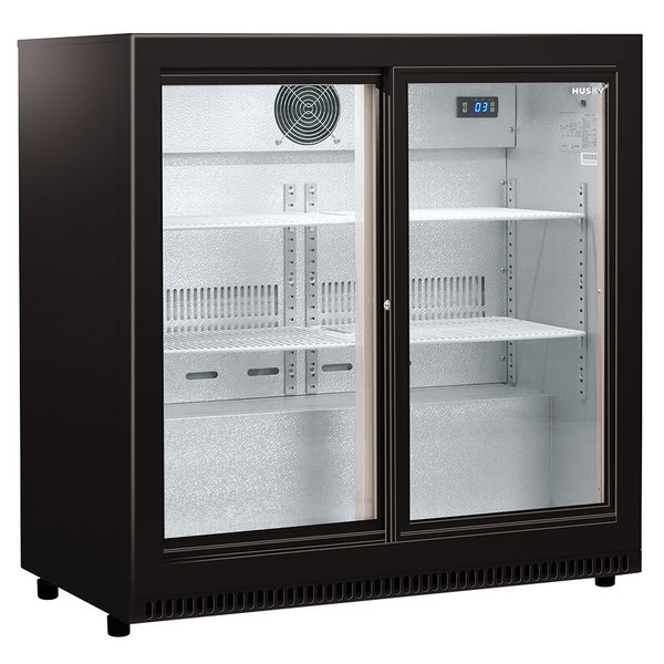 Barkoelkast | 218L | Zwart | 0°C/+10°C | Geforceerd | Schuifdeuren | 870x520x870(h)mm