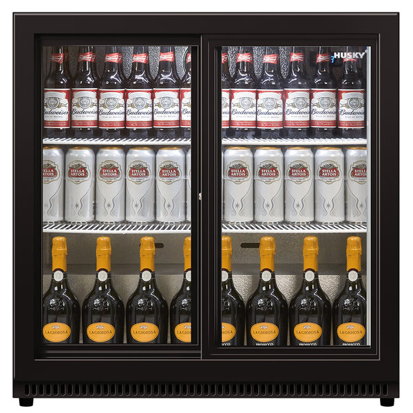 Barkoelkast | 218L | Zwart | 0°C/+10°C | Geforceerd | Schuifdeuren | 870x520x870(h)mm