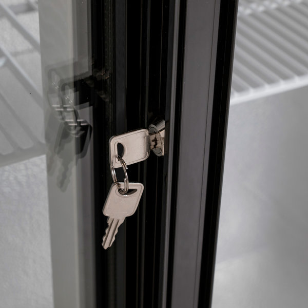 Barkoelkast | 218L | Zwart | 0°C/+10°C | Geforceerd | Schuifdeuren | 870x520x870(h)mm