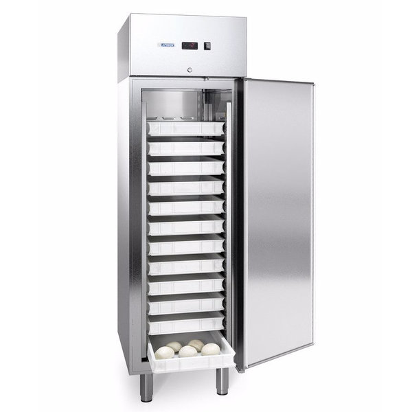 Bakkerij Koelkast | COMPATTO | 400L (EN600x400) | -2°C/+7°C | Statisch | 0.25kW | Incl. 12 Deegbakken | 580x763x1950(h)mm