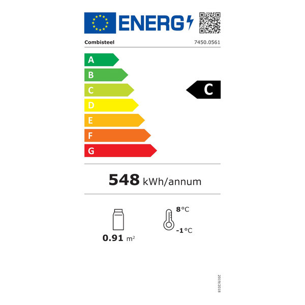 Koelkast | 640L (2/1 GN) | Wit | +2°C/+8°C | Statisch + Ventilator | 775x695x1885(h)mm