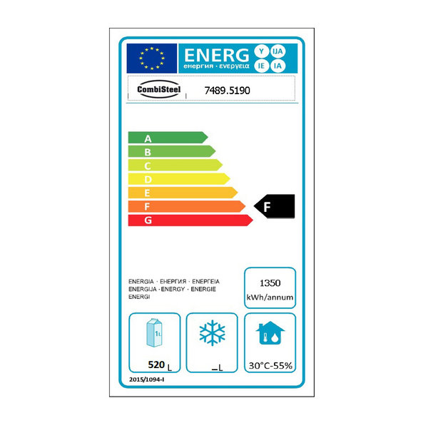 Bakkerij Koelkast | 850L (EN600x800) | RVS | -2°C/+8°C | Geforceerd | 0.3kW | 800x910x2080(h)mm
