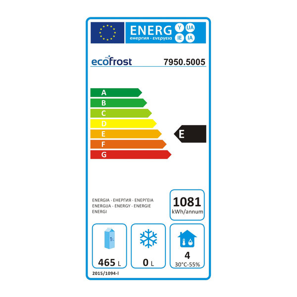 Koelkast | 650L (2/1 GN) | RVS | -2°C/+8°C | Geforceerd | Wielen (Geremd) | 740x830x2010(h)mm
