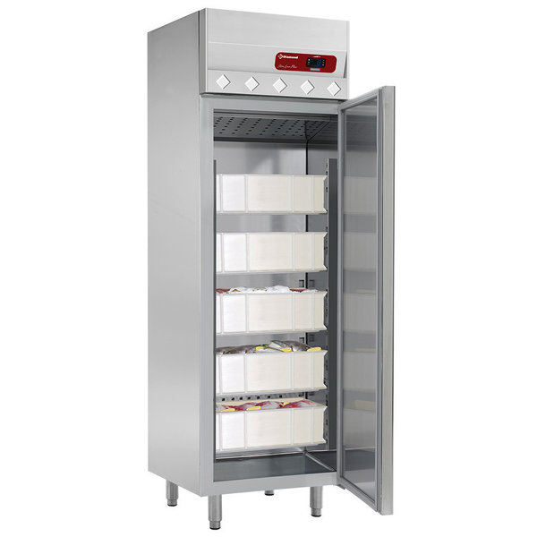 Viskoelkast | 400L | RVS | 0°C/+5°C | Geventileerd | 0.42kW | Incl. 5 Visbakken | 620x620x1910(h)mm