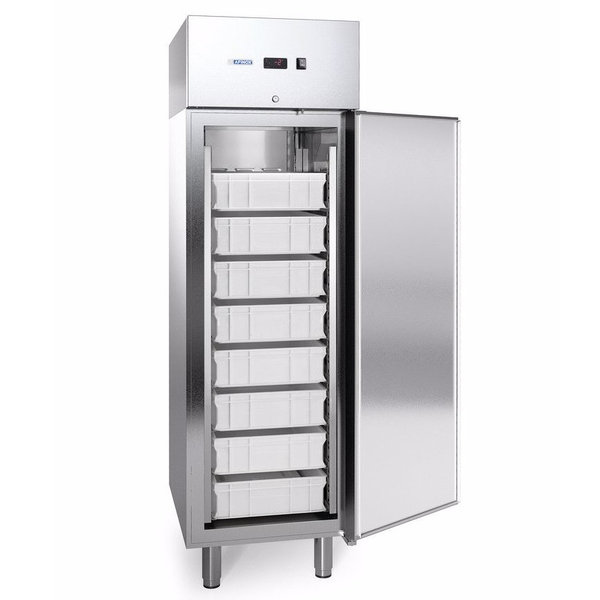 Viskoelkast | COMPATTO | 400L | RVS | -2°C/+7°C | Statisch | 0.25kW | Incl. 8 Visbakken | 580x763x1950(h)mm