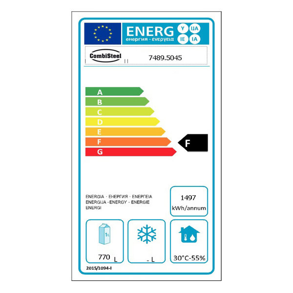 Koelkast | PRO LINE | 1200L | RVS | -2°C/+8°C | Geforceerd | 1400x700x2050(h)mm