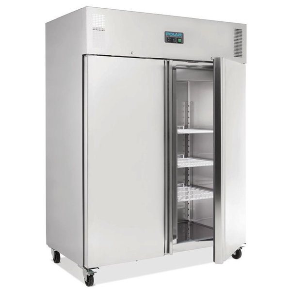 Koelkast | 1300L (2/1 GN) | RVS | -2°C/+5°C | Geforceerd | Wielen (Geremd) | 1485x835x2010(h)mm