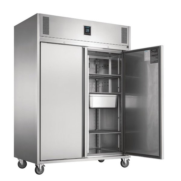 Koelkast | U-SERIE | 1170L (2/1 GN) | RVS | -2°C/+4°C | Geforceerd | Touchscreen (Div. Programma's) | Wielen (Geremd) | 1400x815x1980(h)mm