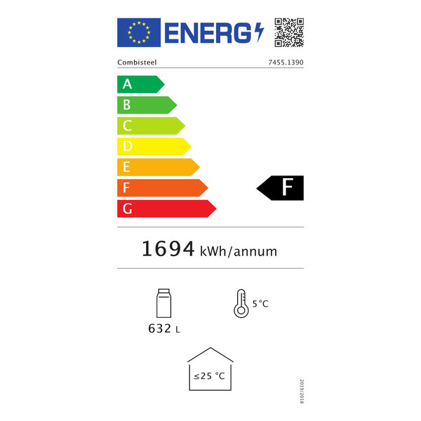 Koelkast | 750L | Zwart/Wit | +2°C/+10°C | Geforceerd | Draaideuren | Wielen (Geremd) | 1120x610x1965(h)mm