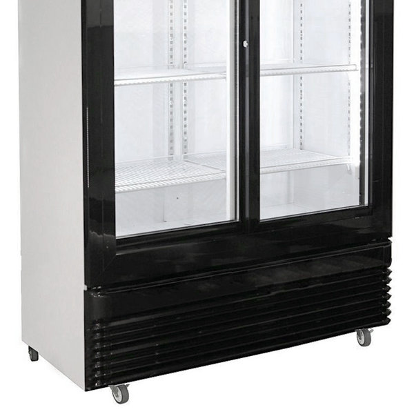 Koelkast | 750L | Zwart/Wit | +2°C/+10°C | Geforceerd | Schuifdeuren | Wielen (Geremd) | 1120x610x1965(h)mm