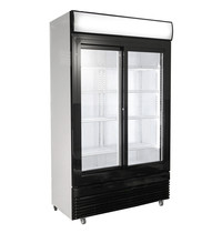 CombiSteel Koelkast | 780L | Zwart/Wit | +2°C/+10°C | Geforceerd | 0.45kW | Schuifdeuren | Wielen (Geremd) | 1120x595x2100(h)mm 