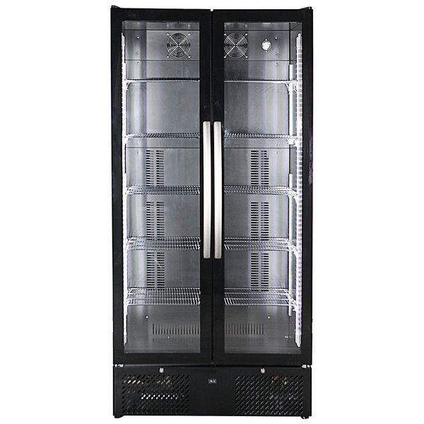 Drankenkoeling | 500L | Zwart | +2°C/+10°C | Geventileerd | 0.38kW | Klapdeuren | 900x515x1820(h)mm