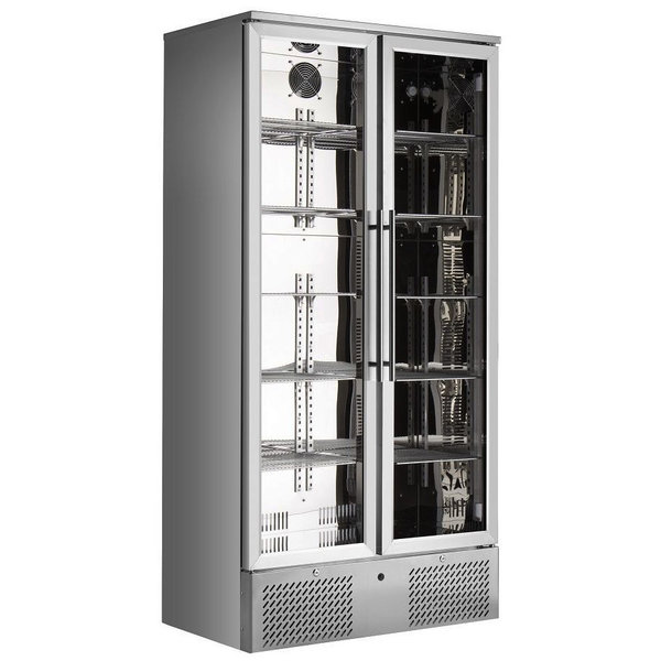 Drankenkoeling | 500L | RVS | +2°C/+10°C | Geforceerd | Draaideuren | 900x515x1820(h)mm