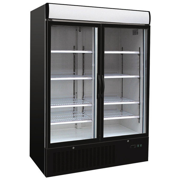Koelkast | 1200L | Zwart | +2°C/+8°C | Geforceerd | 0.17kW | Klapdeuren | Wielen (Geremd) | 1370x700x1990(h)mm